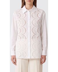 P.A.R.O.S.H. - P.A.R.O..H. Long-Sleeved Broderie Anglaise Lace Shirt - Lyst