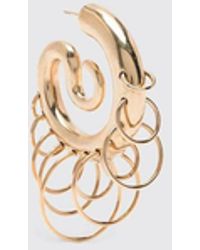 Panconesi - Serpent Chromed Brass Earrings - Lyst
