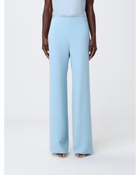 Emporio Armani - Crepe Wide Leg Trousers - Lyst
