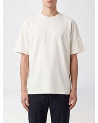 Y's Yohji Yamamoto - Short-Sleeved Cotton T-Shirt With Crew Neck And Dropped Shoulders - Lyst