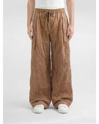 Dolce & Gabbana - Dolce &Amp Gabbana Pinstriped Cotton Blend Wide Leg Trousers - Lyst