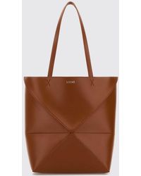 Loewe - Puzzle Fold Medium Calfskin Tote Bag With Double Handle - Lyst