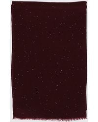 Faliero Sarti - Wool Blend Scarf With Sequins And Fringed Edges - Lyst
