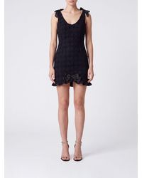 Alessandra Rich - Off-The-Shoulder Cotton-Blend Sheath Mini Dress - Lyst