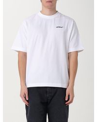 Off-White c/o Virgil Abloh - T-shirt in jersey con logo - Lyst