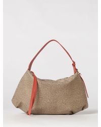 Borbonese - Polka Dot Recycled Nylon Hobo Bag With Leather Handle - Lyst