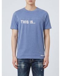 DSquared² - Baumwoll T-Shirt Mit Slogan-Print - Lyst
