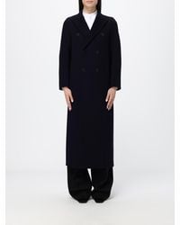 Max Mara - Long Double-Breasted Cashmere Coat With Rever Collar - Lyst