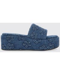 Marc Jacobs - Sandalo The Puffy Daisy Denim Platform - Lyst