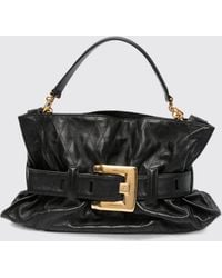 Balmain - Anthem Quilted Calf Leather Handbag With Pb Monogram - Lyst