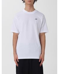 New Balance - Cotton T-Shirt With Logo - Lyst