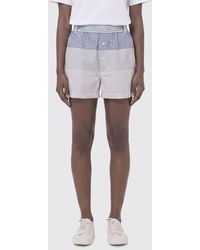 Moschino - Mid-Rise Cotton Shorts With Patchwork Print - Lyst