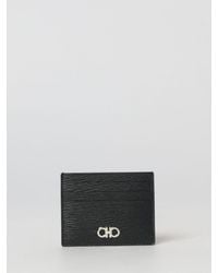 Ferragamo - Gancini Embossed Leather Card Holder - Lyst