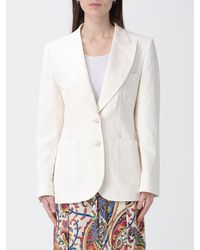 Etro - Single-Breasted Jacquard Cotton Blend Blazer - Lyst