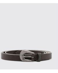 Brunello Cucinelli - Calfskin Leather Belt With Jewelled Detail - Lyst