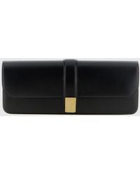 KHAITE - Medium Blake Rigid Leather Clutch With Snap-Lock Closure - Lyst
