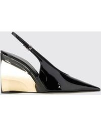 Alaïa - Patent Leather High Wedge Heel Slingback Pumps - Lyst