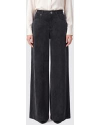 Pinko - Porta Viscose Blend Flared Trousers With Love Birds Logo - Lyst