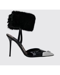 Philipp Plein - Patent Leather Slingback Pumps With Skull And Stiletto Heel - Lyst