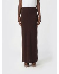 Brunello Cucinelli - Long Linen Skirt With Slits - Lyst