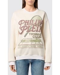 Philipp Plein - Tennis Club Relaxed Fit Sweatshirt With U-Back And Rhinestone Logo - Lyst