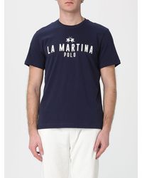 La Martina - Cotton T-Shirt With Logo - Lyst