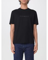 Emporio Armani - Logo Cotton T-Shirt - Lyst