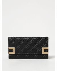 Elisabetta Franchi - Wallet Bag In Synthetic Leather With Embossed Monogram - Lyst
