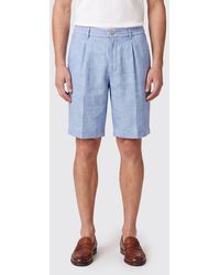 Brunello Cucinelli - Linen And Virgin Wool Chino Shorts With Belt Loops - Lyst