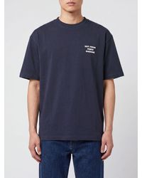 Drole de Monsieur - Cotton T-Shirt With Logo Print And Dropped Shoulders - Lyst