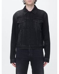 Gucci - Cotton Denim Jacket With French Collar And Patch Pockets - Lyst