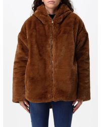 Save The Duck - Davina Reversible Short Faux-Fur Jacket With Hood - Lyst