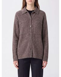 P.A.R.O.S.H. - Wool And Yak Blend Cardigan P.A.R.O.S.H. With Applied Patch Pockets - Lyst