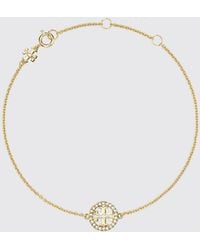 Tory Burch - Verstellbares Armband Icon Mit Double T-Logo Und Strass - Lyst