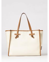 Gianni Chiarini - Marcella Cotton Canvas And Leather Bag - Lyst