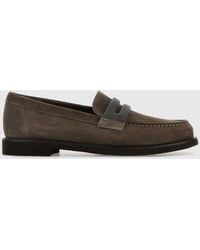 Brunello Cucinelli - Mokassins Aus Wildleder Mit Monili - Lyst