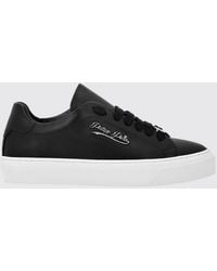 Philipp Plein - Low Top Smooth Leather Sneakers With Applied Metal Logo - Lyst