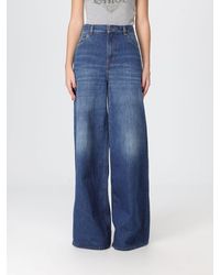 Chloé - Chlo&Eacute Cotton Denim Palazzo Jeans - Lyst