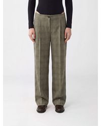 Pinko - Plumeria Prince Of Wales Check Wool Wide-Leg Trousers - Lyst