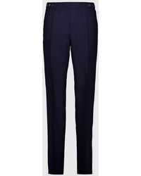 Givenchy - Slim-Fit Striped Wool-Blend Trousers With Elasticated Waist - Lyst