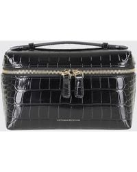 Victoria Beckham - Vanity Croc-Embossed Calfskin Mini Handbag - Lyst
