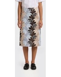 Marni - Floral Crochet Cotton Midi Pencil Skirt - Lyst