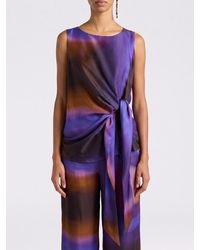 Momoní - Momon&Igrave Viscose Top With Abstract Pattern - Lyst