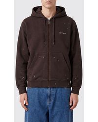 Carhartt - Cotton Zip-Up Hoodie With Contrast Logo - Lyst