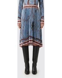 Acne Studios - Pleated Crêpe Midi Skirt - Lyst