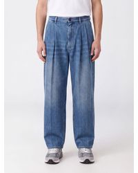 Marni - Wide-Leg Pleated Denim Jeans With Mid-Rise Waist - Lyst