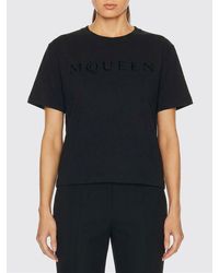 McQueen - Cotton T-Shirt With Logo - Lyst