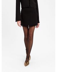 Twinset - Crêpe Pencil Mini Skirt With Ruffles And High Waist - Lyst