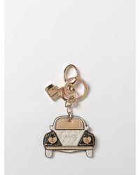 Liu Jo - Car Faux Leather And Brass Keychain - Lyst