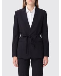 Grifoni - Cropped Wrap Blazer With V-Neck And Tie-Front Closure - Lyst